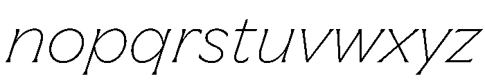Meso ThinItalic Instance Font LOWERCASE