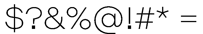 Method Thin Font OTHER CHARS