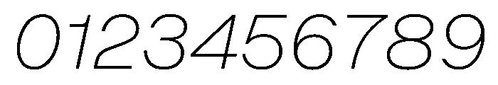 Method ThinItalic Font OTHER CHARS