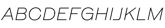 Method ThinItalic Font UPPERCASE