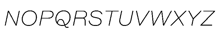 Method ThinItalic Font UPPERCASE