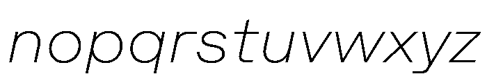 Method ThinItalic Font LOWERCASE