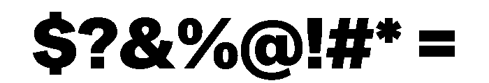 Metra Black Font OTHER CHARS