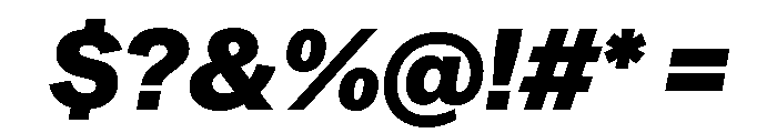 Metra BlackItalic Font OTHER CHARS