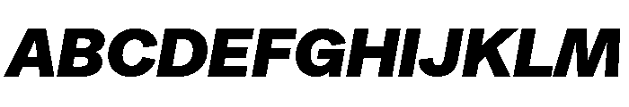 Metra BlackItalic Font UPPERCASE