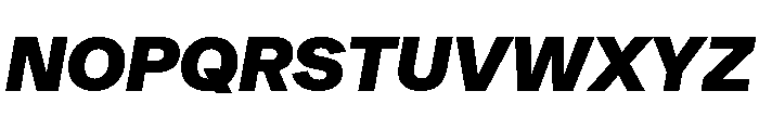 Metra BlackItalic Font UPPERCASE