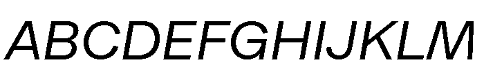 Metra BookItalic Font UPPERCASE