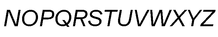 Metra BookItalic Font UPPERCASE