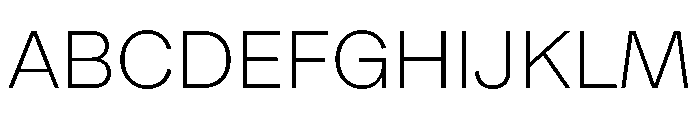Metra Extralight Font UPPERCASE