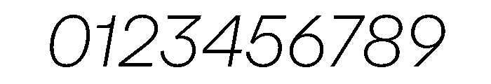 Metra ExtralightItalic Font OTHER CHARS