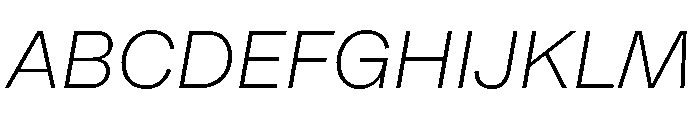 Metra ExtralightItalic Font UPPERCASE