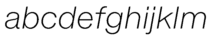 Metra ExtralightItalic FONT