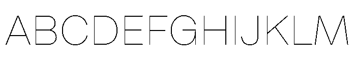 Metra Hairline Font UPPERCASE