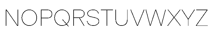 Metra Hairline Font UPPERCASE