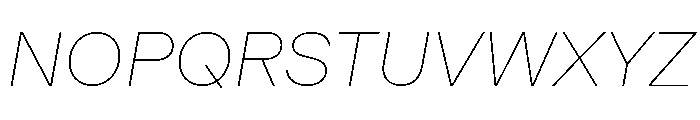 Metra HairlineItalic Font UPPERCASE