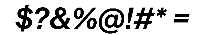 Metra MediumItalic Font OTHER CHARS