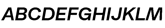 Metra MediumItalic Font UPPERCASE