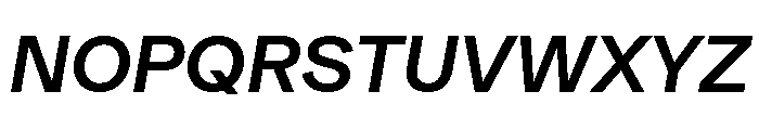 Metra MediumItalic Font UPPERCASE