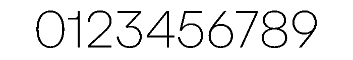 Metra Thin Font OTHER CHARS