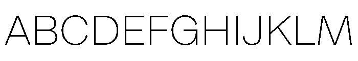 Metra Thin Font UPPERCASE