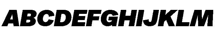 Metra UltraItalic Font UPPERCASE