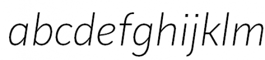 Mediator Extra Light Italic Font LOWERCASE