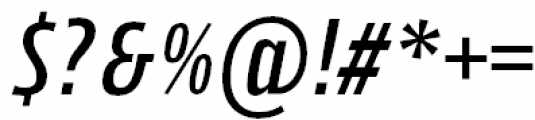 Mellnik Condensed Italic Font OTHER CHARS