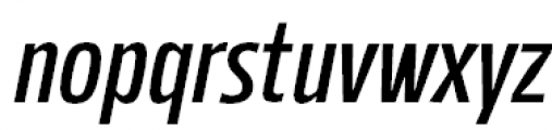 Mellnik Condensed Italic Font LOWERCASE
