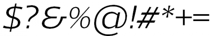Mellnik ExtraLight Italic Font OTHER CHARS