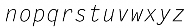 Metronom Italic Font LOWERCASE