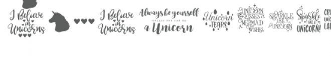mermaids & unicorns quote dingbat font Font UPPERCASE