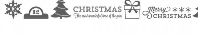 merry dingbats font Font UPPERCASE