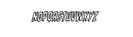 MegaCity Uptown Open Italic Font LOWERCASE