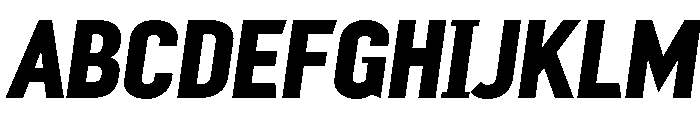 Mechanic Gothic Bold Italic Font UPPERCASE