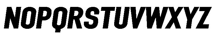 Mechanic Gothic Bold Italic Font UPPERCASE