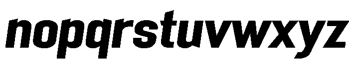 Mechanic Gothic Bold Italic Font LOWERCASE