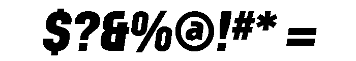 Mechanic Gothic Extra Bold Italic Font OTHER CHARS