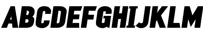 Mechanic Gothic Extra Bold Italic Font UPPERCASE