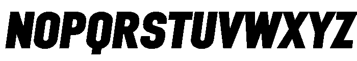 Mechanic Gothic Extra Bold Italic Font UPPERCASE