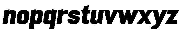 Mechanic Gothic Extra Bold Italic Font LOWERCASE