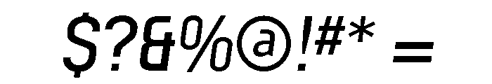 Mechanic Gothic Light Italic Font OTHER CHARS