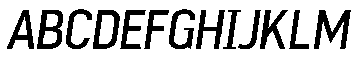 Mechanic Gothic Light Italic Font UPPERCASE