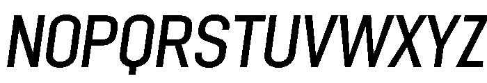 Mechanic Gothic Light Italic Font UPPERCASE