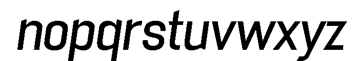Mechanic Gothic Light Italic Font LOWERCASE