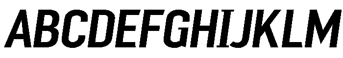 Mechanic Gothic Medium Italic Font UPPERCASE