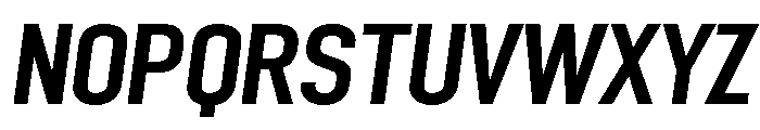 Mechanic Gothic Medium Italic Font UPPERCASE