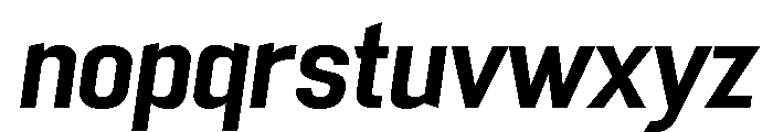 Mechanic Gothic Medium Italic Font LOWERCASE