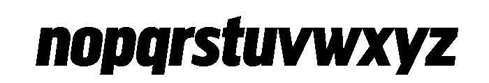 Megaphone Bold Italic Font LOWERCASE