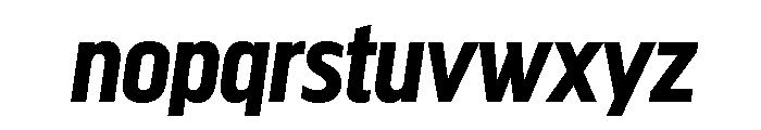 Megaphone Regular Italic Font LOWERCASE