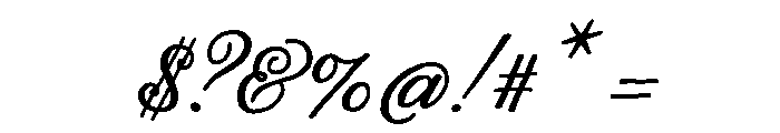 Melany Lane Bold Font OTHER CHARS